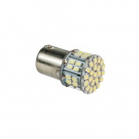 Лампа светодиодная 12V (21W) BA15s (1 конт) 50 SMD диодов, белая (поворот, стоп-сигнал)