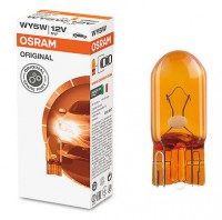 Автолампа  12V  WY5W ОРАНЖЕВАЯ (W2.1*9.5d) 2827NA OSRAM
