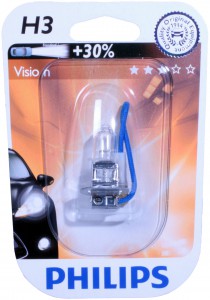 Автолампа H3 12V 55W (PK22s) Vision +30% (блистер) 12336PRB1 PHILIPS Автолампа H3 12V 55W (PK22s) Vision +30% (блистер) 12336PRB1 PHILIPS